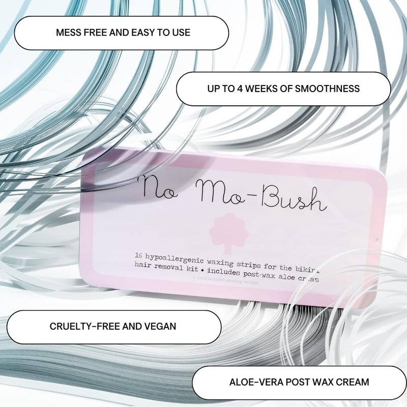 No mo-stache No Mo-Bush Hair Removal Kit 16 ct - As Seen On Shark Tank - Hypoallergenic Wax Strips for Body and Bikini Hair Removal - Image 4